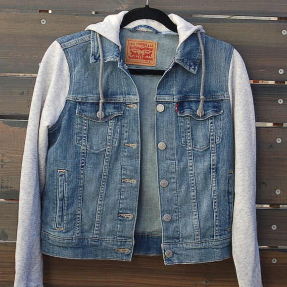 levis denim jacket hoodie